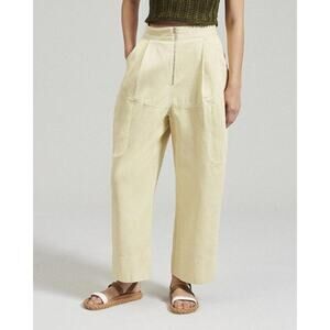 Rachel Comey Bandini Pant Womens 14 Butter Yellow Chino Twill Wide Leg High Rise
